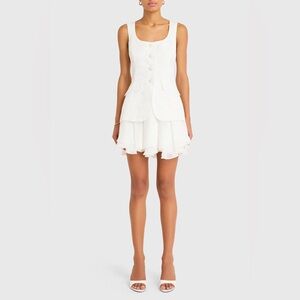 Amanda Uprichard White Sleeveless Dress